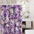 thumbnail image 6 of Shower Curtains Purple Flowers Waterproof Liners Polyester Fabric Weighted Hem Machine Washable 59" x 79", 6 of 7