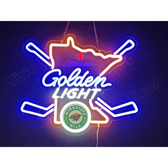 Queen Sense 16"x14" For Minnesotas Sports League Wild LED Neon Sign for Wall Decor Dimmable USB Powered LED Light W116MGLMWLVVD-5VLED
