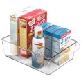 thumbnail image 3 of iDesign Linus Clear BPA-Free Plastic Fridge and Freezer Storage Organizer Bin with Handle for Kitchen, Pantry, Office, Bathroom, 8" x 11.5" x 3.5", 3 of 5