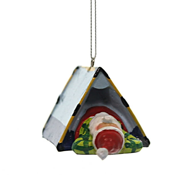 Holiday Ornaments SANTA TENT ORNAMENT Polyresin Christmas Vacation