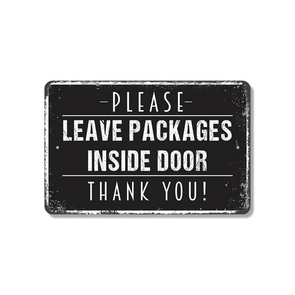 Please Leave Packages Inside Door 10 Inch x 14 Inch Plastic Sign Drop Boxes Here Thanks Durable Weatherproof Perfect for Porches Entryways Lobbies Fun Gift for Homeowners Delivery