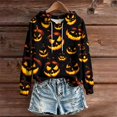 thumbnail image 4 of Hoodies for Women JIANLAI Halloween Sweatshirt Long Sleeve Drawstring Hoodie With Front Pocket, Casual Fall Winter Graphic Tops, 4 of 6