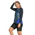 thumbnail image 4 of Swim 365 Women's Plus Size Chlorine Resistant Long-Sleeve Colorblock Swim Tee, 4 of 4