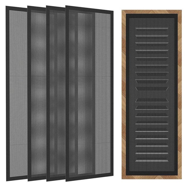 Cubiertas de registro magnéticas, malla de ventilación para el piso del hogar, techo, atrapa residuos, pelos, insectos (4 x 12 pulgadas)