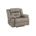 thumbnail image 3 of Steve Silver Abilene Micro Suede Manual Lever Recliner, Tan, 3 of 6