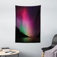 thumbnail image 1 of Aurora Borealis Tapestry, Northern Natural Occurrence Colorful Weather in Mountain Region Antarctic, Wall Hanging for Bedroom Living Room Dorm Decor, 40"W X 60"L, Multicolor, by Ambesonne, 1 of 2