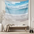 thumbnail image 5 of Ocean Beach Tapestry for Bedroom Wall Hanging Tapestry, Natural Blue Sea Waves Sky Cloudy Scenery Ceiling Backdrop Tapestries Poster Blanket Wall Decor for Teens Room Living Room Dorm 39" x 59", 5 of 8