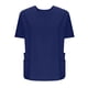 thumbnail image 2 of Top corto,Blusa informal de poliéster liso con cuello en V y mangas cortas para mujer, con botones frontales para uso diario, sopatenor, 2 of 8