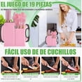 thumbnail image 3 of Utensilios De Cocina Silicona Espatulas Y Cuchillos 19 Set Modelo Rosa, 3 of 4