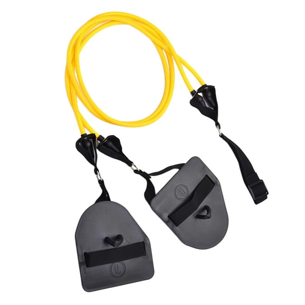 Entrenador de fuerza de brazos, bandas de resistencia, natación, fitness, ejercicios con remo Amarillo 20 libras