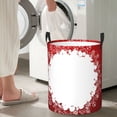 thumbnail image 4 of Lsque Winter Christmas Snowflake pattern Laundry Hamper Basket, Tall Woven Rope Hamper Basket for Clothes, Lightweight Storage Basket, Collapsible Waterproof-Small, 4 of 8