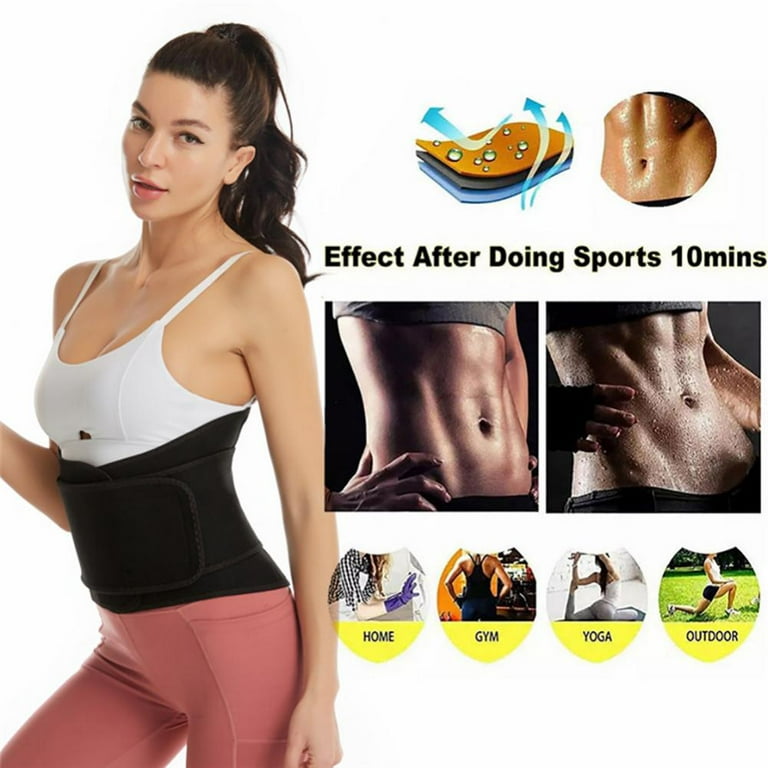Waist Trimmer Belt, Sweat Wrap, Tummy Toner, Low Back and Lumbar Support  with Sauna Suit Effect, Abdominal Trainer