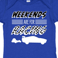 thumbnail image 4 of Inktastic Weekends Are for Racing Race Car Silhouette and Racing Flag Boys or Girls Baby Bodysuit, 4 of 5