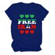 thumbnail image 4 of Tops de Cuello Alto para las Mujeres Amante Impreso Camiseta de Manga Corta, Uso Diario Casual, 95% Poliéster 5% Spandex, Tops de Cuello Redondo para las Mujeres, 4 of 5