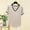 Beige, variant on Rvasteizo T Shirts for Women V Neck Solid Short Sleeve Loose Light Summer Ladies Daily Loose Relaxed Pullover Blouse Top