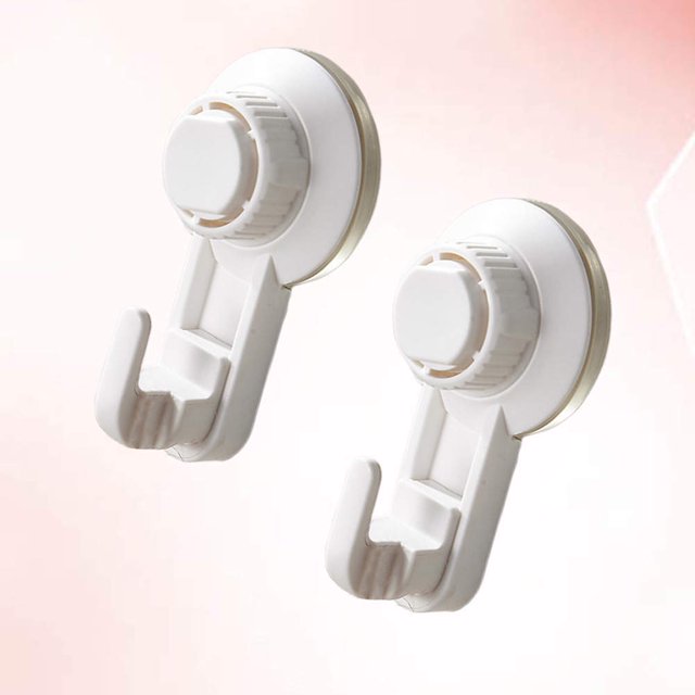 OULII 2 Pcs Crochets Amovibles Sans Perçage avec Ventouse pour Propriétaires Blanc PVC