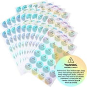 Zonon Holographic Candle Warning Labels for Jar, Container, Wax Melting Safety Stickers for Tins, Candle Making Supplies (240)