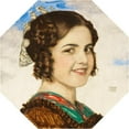 thumbnail image 2 of Franz von Stuck 15x15 Black Ornate Wood Framed Double Matted Museum Art Print Titled - Portrait of the Daughter Mary (Approx. 1912), 2 of 5