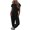 Black jumpsuits women dressy, variant on Summer Saving Wycnly Jumpsuits for Women Dressy Elastic Waist Sexy Hollowed Long Jumpsuits Overalls with Pocket Summer Crewneck Short Sleeve Plain Maxi Trendy Rompers Wine xl