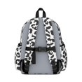 thumbnail image 3 of Black and White Leopard Print Pattern Backpack for School, Cute School Bag with Adjustable Shoulder Straps and Padded Back, 13.4"x11"x4.7", 3 of 5