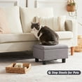 thumbnail image 6 of Small Foot Stool Under Desk Foot Stools Ottoman Footstool Foot Stools Small Footstools Foot Stool for Living Room Foot Rest 15" W x 12" D x 9.5" H Linen Dark Grey, 6 of 18