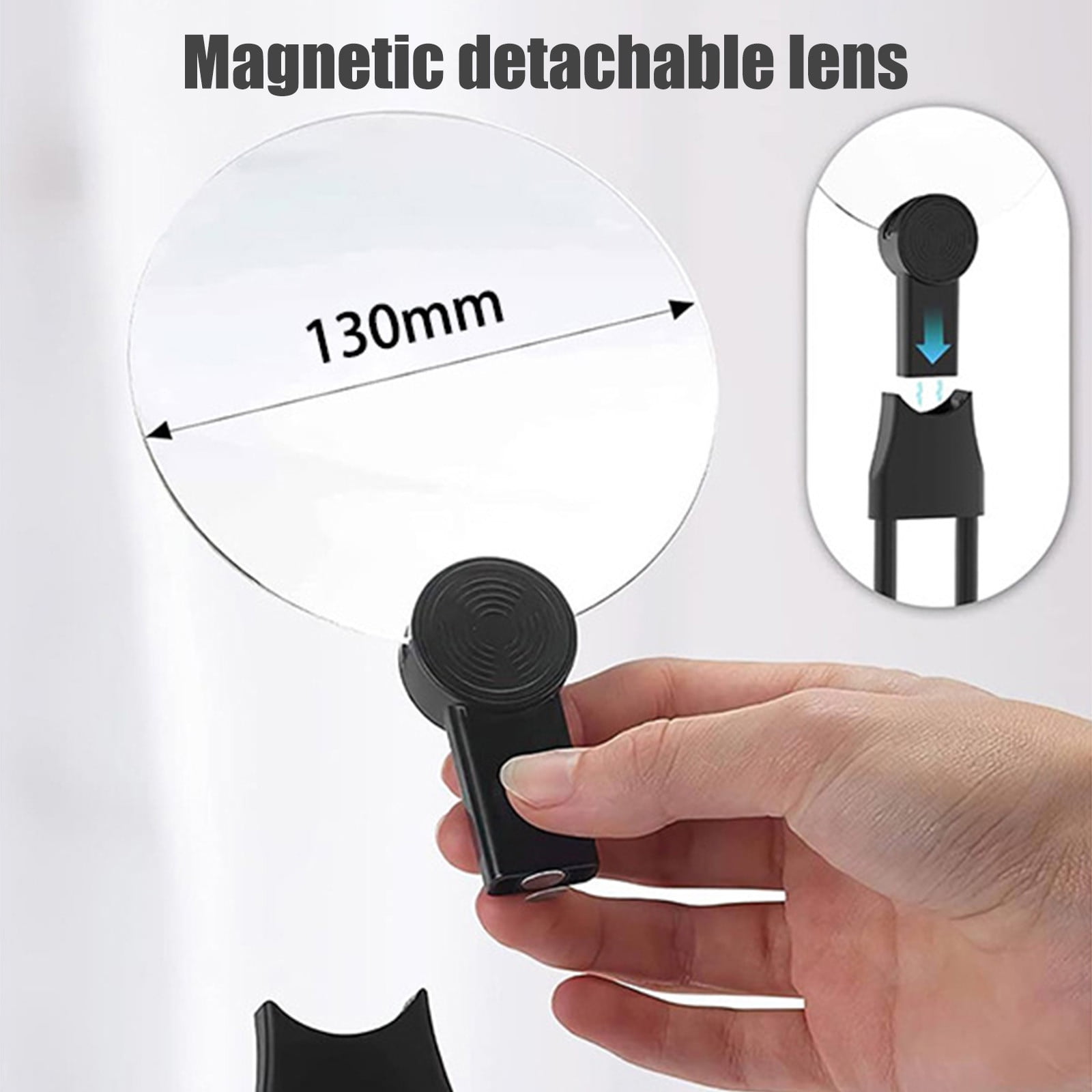 5X Magnifier with Stand Hands-Free Adjustable Neck Mounted Large Lens for Reading and Hobbies 1-Pack