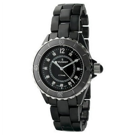 Peugeot Women's Black Genuine Ceramic Swiss Watch