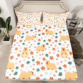 thumbnail image 2 of jejeloiu Kawaii Cute Capybara Full Size Sheets,Brown Cartoon Animal Bed Sheets,Rustic Flower Sheet Sets For Kids,Breathable Home Decor,4-Piece, 2 of 7