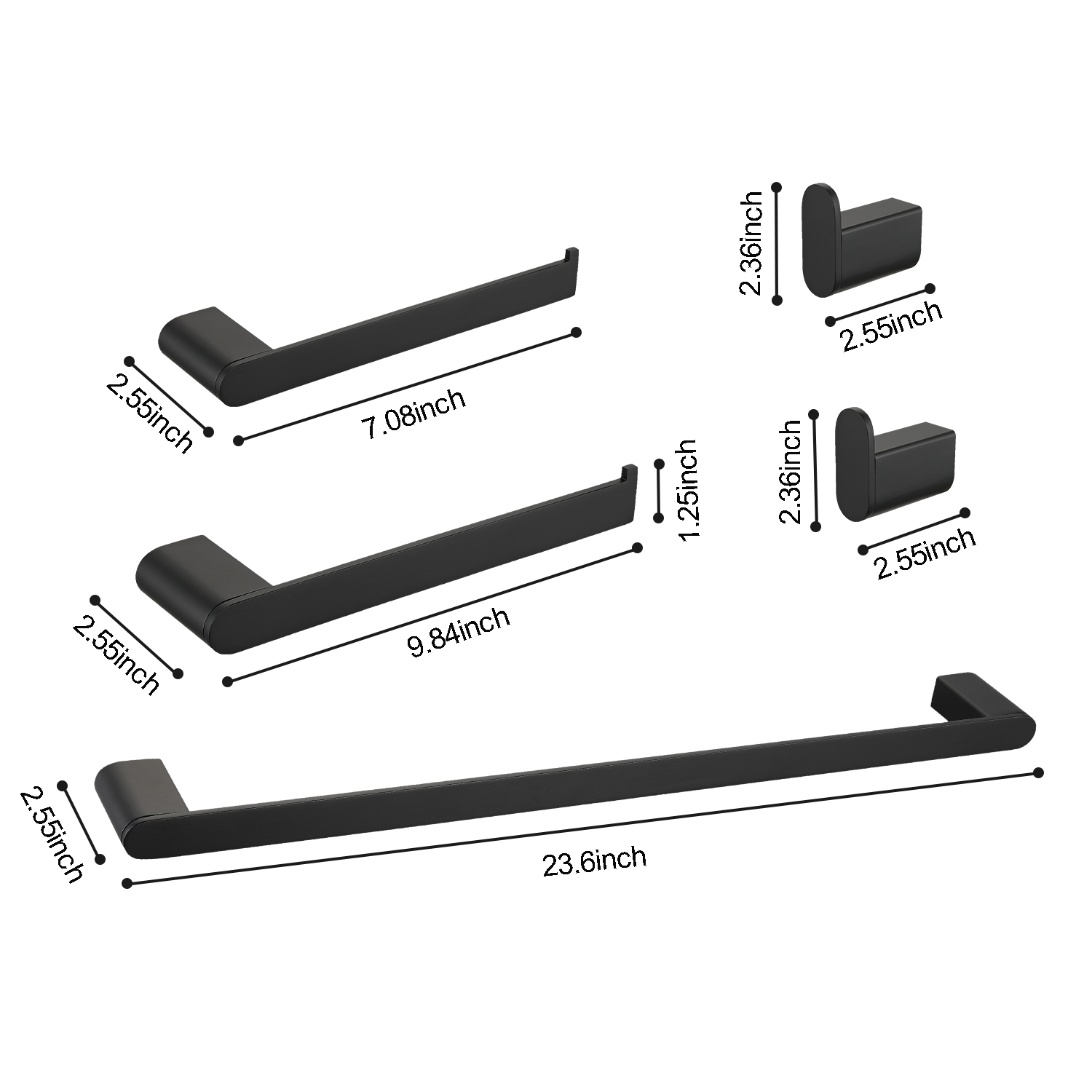 5 Piece Bathroom Hardware Set