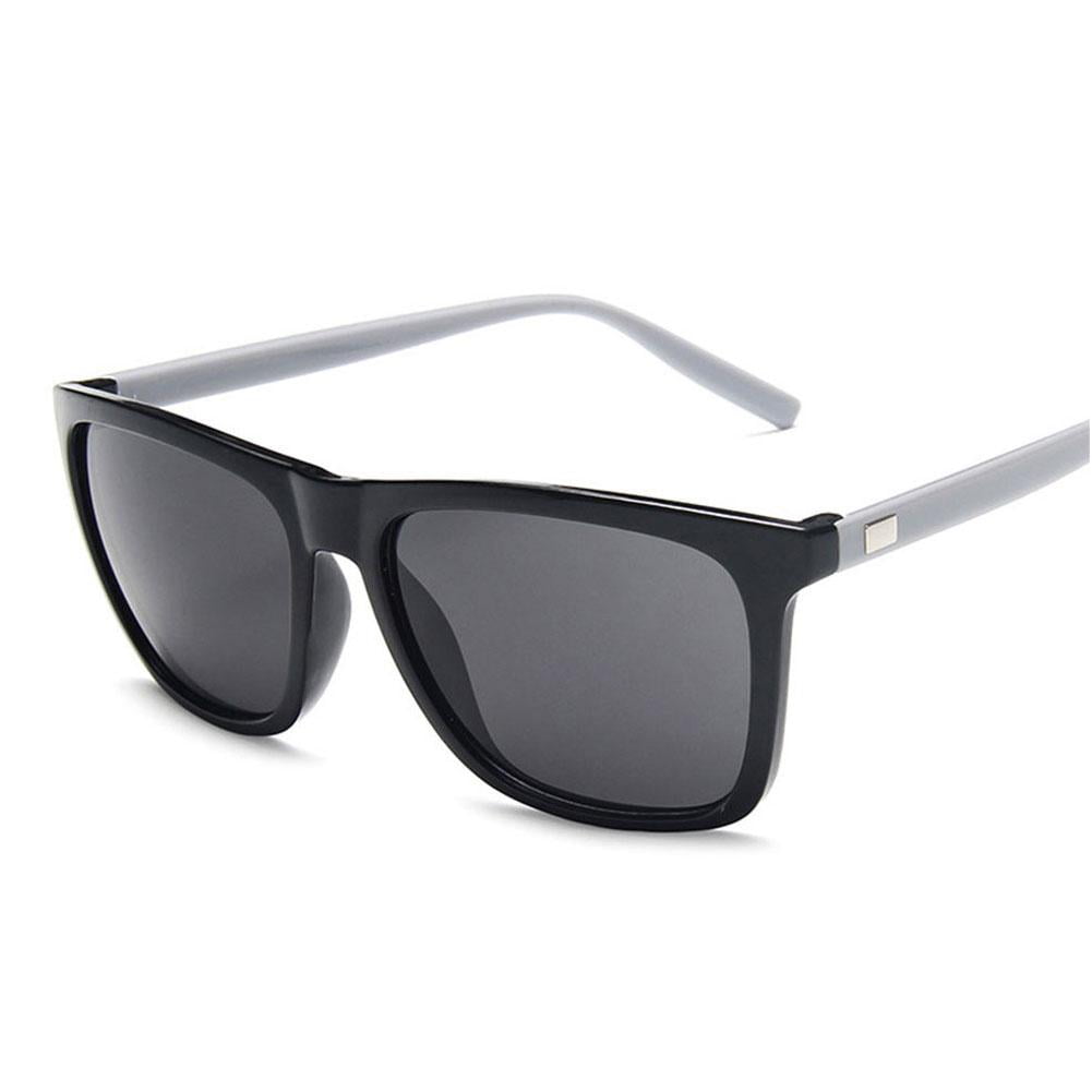 2pcs/set Men's Square Shaped Plastic Decorative Fashion Sunglasses