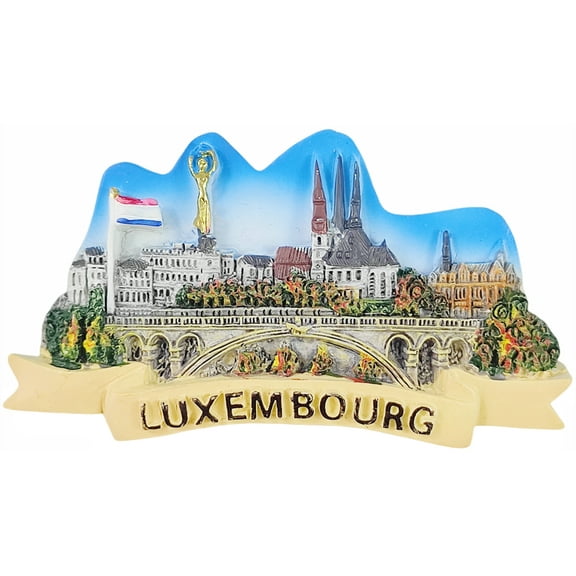 Luxemburg 3D Fridge Magnet Souvenir Gift,Resin Handmade Luxembourg Refrigerator Magnet Home Decoration Collection