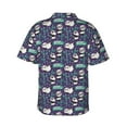 thumbnail image 3 of Uemuo Bamboo Panda Printed Regular Fit Short Sleeve Casual Hawaiian Shirt for Men,Aloha shirt,Tropical shirt,Floral print shirt,Vacation Beach shirt-3X-Large, 3 of 9