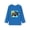 Blue Monster Truck, variant on FOSTKU Blue Crewneck T-Shirt for Boys - Soft Long Sleeve Vibrant Monster Truck Graphic Tee Size 8
