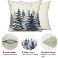 thumbnail image 4 of Christmas Pillow Covers 18x18 inch Set of 2 Christmas Decorations Watercolor Blue Christmas Tree Rustic Style Nature Forest Print Decorative Throw Pillows Winter Christmas Decor 003K, 4 of 6