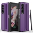 thumbnail image 1 of Pu Leather Case Compatible Samsung Galaxy Z Fold 4 With Pen Holder Slot, Shockproof Z Fold 4 Case, 1 of 3