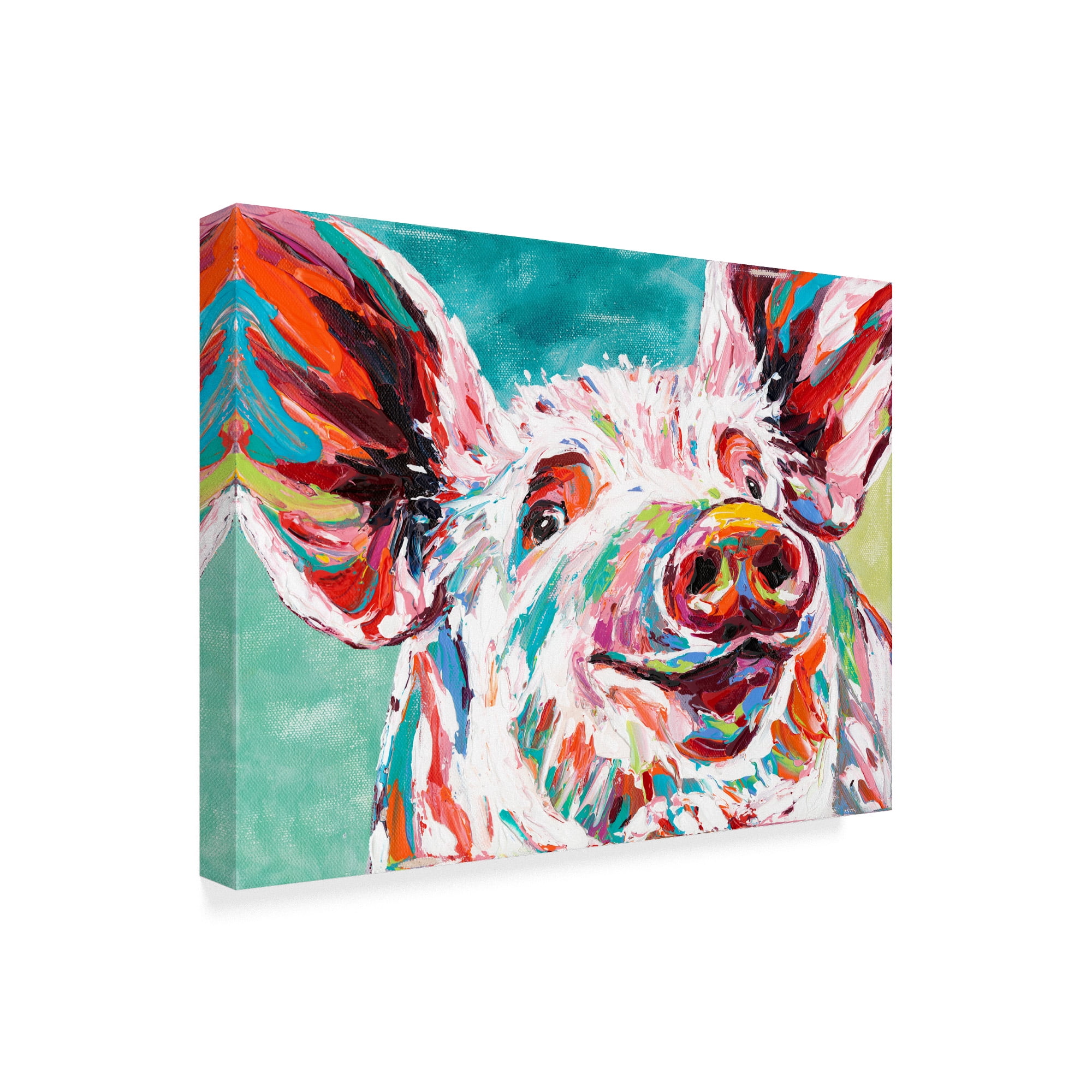Trademark Fine Art 'Piggy I' Canvas Art by Carolee Vitaletti
