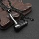 thumbnail image 3 of Colgante de pelo Hugo de acero inoxidable Negro, 3 of 6
