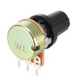 thumbnail image 4 of Uxcell 100K Variable Resistors Single Turn Rotary Carbon Film Taper Potentiometer 6packs, 4 of 5