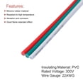 thumbnail image 3 of Unique Bargains 22 AWG Flat Ribbon Wire, LED Extension Cable 3 Pin, 39.4Ft Long 0.067' Dia 3 Color RGB Cable, Internal Wiring, 3 of 7
