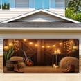 thumbnail image 1 of CREATITOY 157.5x70.9 Po Décor de Porte de Garage Rétro Western Cowboy, 1 of 6