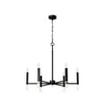 thumbnail image 2 of Hunter - Sunjai 6-light Matte Black, Large Chandelier, Dimmable, Formal Style, Candle Shaped, for Bedrooms, Dining, Living Rooms - 45231, 2 of 8