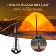 thumbnail image 7 of Yucurem 4Pcs Deck Tie Down Tent Stakes Aluminium Alloy with Spring Buckle Tent Awnings (Black), 7 of 7