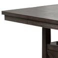 thumbnail image 2 of Wooden Counter Height Table with Cabinet and Butterfly Leaf Gray, 2 of 5