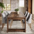 thumbnail image 7 of Tribesigns 86.61-inch Dining Table for 6-8 People,Farmhouse Narrow Long Kitchen Table, Dark Brown, 7 of 7