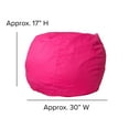 thumbnail image 6 of Emma + Oliver Small Solid Hot Pink Refillable Bean Bag Chair for Kids and Teens, 6 of 9