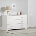 thumbnail image 2 of South Shore Maddox 6 Drawer Dresser in Pure White Finish, 2 of 6