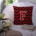thumbnail image 3 of Carolines Treasures CJ1047-FPW1414 Letter F Chevron Black & Red Fabric Decorative Pillow, 3 of 4