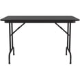 thumbnail image 3 of Correll 30"W x 48"D Melamine Top Folding Table in Black Granite, 3 of 3
