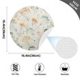 thumbnail image 3 of 15 Inch Round Grid Plate Mats Heat Non-Slip Resistant PVC Placemats for Kitchen Dining Table Decor Green and Orange Small Flowers 4PCS, 3 of 5