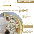 thumbnail image 4 of Curved Shower Curtain Rod 35-82In(2.9-6.8Ft), Gold Round Rustproof Shower Rod for Bathroom Bathtub, Adjustable Arched Shower Curtain Rod, Never Rust|Extra Space|Non-Slip|Expandable|Need to Drill., 4 of 6